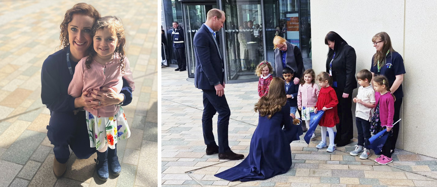 Head of Alumni & Supporter Engagement, Emily Howie and her Daughter Rebecca meet the Duke & Duchess of Cambridge