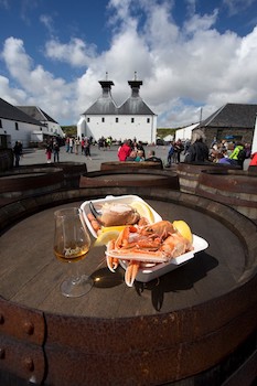 Tourist pic of Scotland showing traditional food