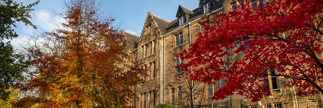 The back of the School of Law on to Professors' Walk