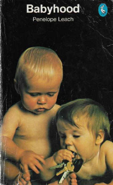 Book cover for Babyhood showing photograph of two babies, one of whom has bunch of keys held in mouth.