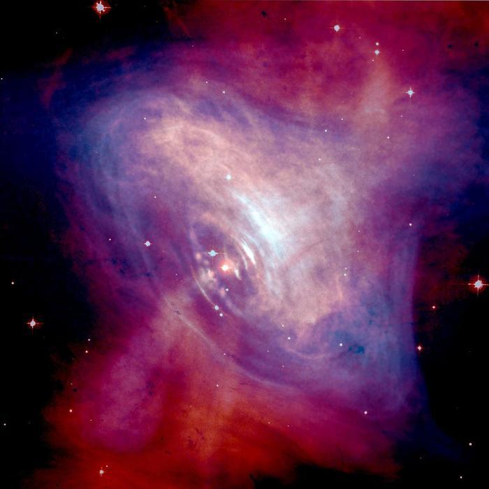 Composite optical/X-ray image of the Crab Nebula (Optical: NASA/HST/ASU/J. Hester et al. X-Ray: NASA/CXC/ASU/J. Hester et al.)