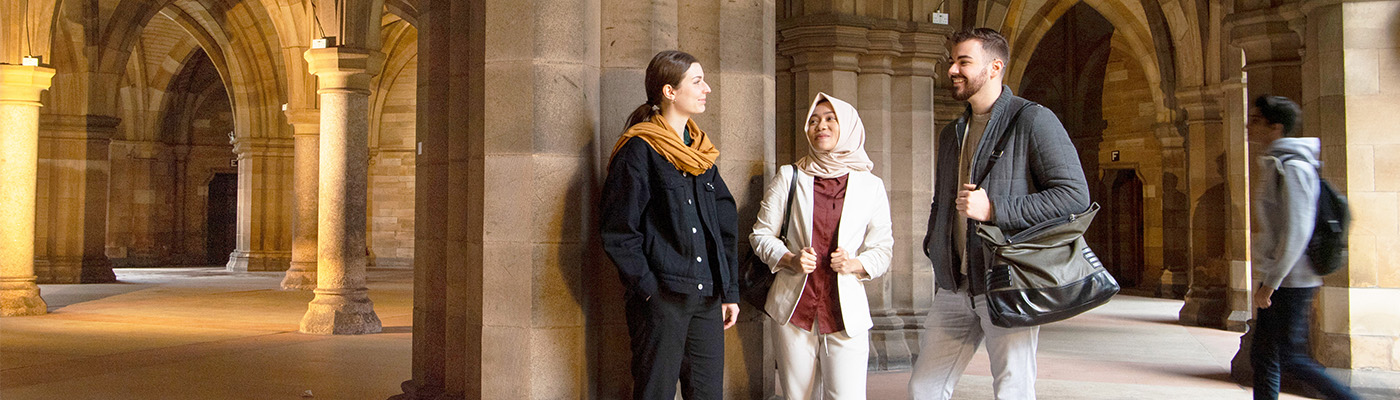 Students in cloisters