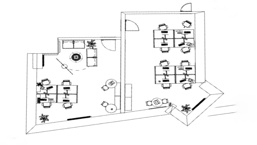 Hotdesking floorplan