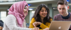 Students sitting at a table 