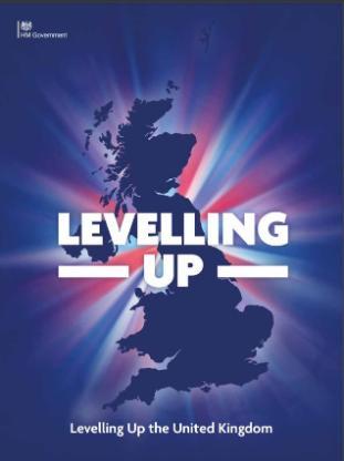 Cover of the Levelling Up report showing part of Scotland and the title 'Levelling Up'. Levelling Up image credit: © Crown copyright 2022. Licensed under the terms of the Open Government Licence v3.0 http://nationalarchives.gov.uk/doc/open-government-licence/version/3/ https://www.gov.uk/government/publications/levelling-up-the-united-kingdom