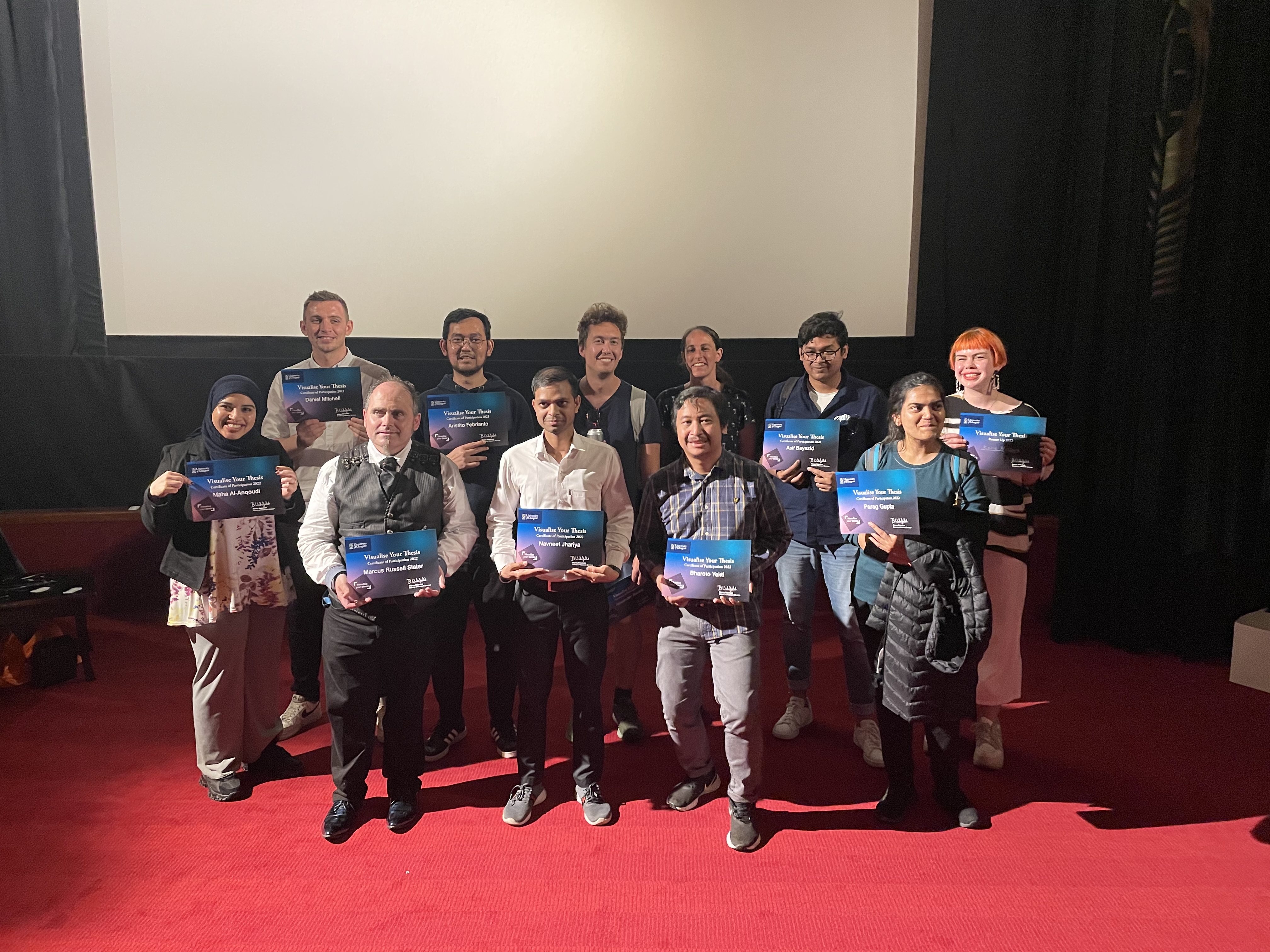 The 2022 Visualise Your Thesis finalists at GFT