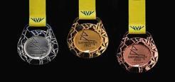 Image of bronze, silver and gold Birmingham 2022 medals