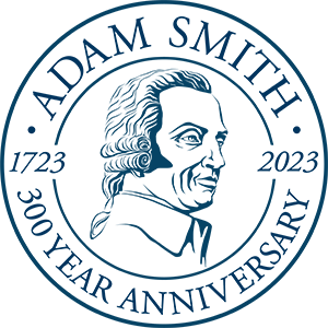 Badge for the Adam Smith 300 year anniversary celebrations - 1723 - 2023