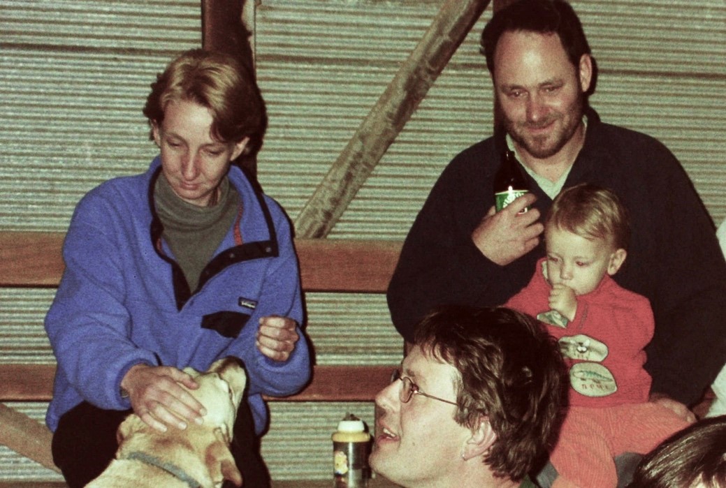 Sue, Rod, Ruairidh at Yalka Hall, October 2002. Image: Derek Fabel.