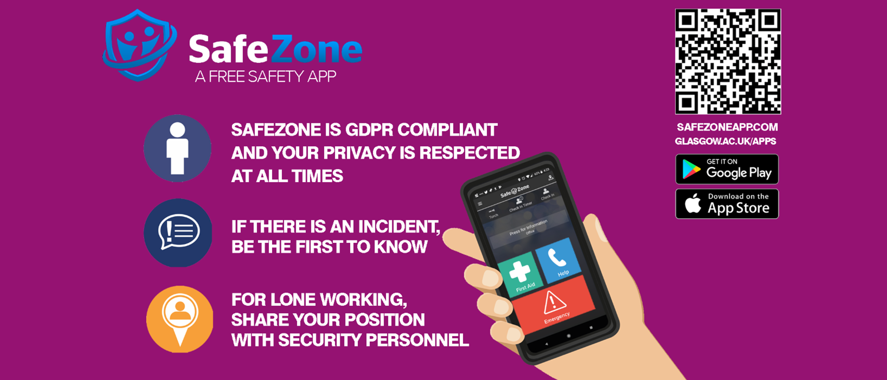 SafeZone App QR code