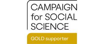 Logo wihe the text ' Academy of Social Scinces' Then three outlines of heads and the text 'Campaign for Social Science'