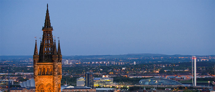 UofG Tower at night