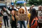 People holding signs during on a demonstration for environmentalism