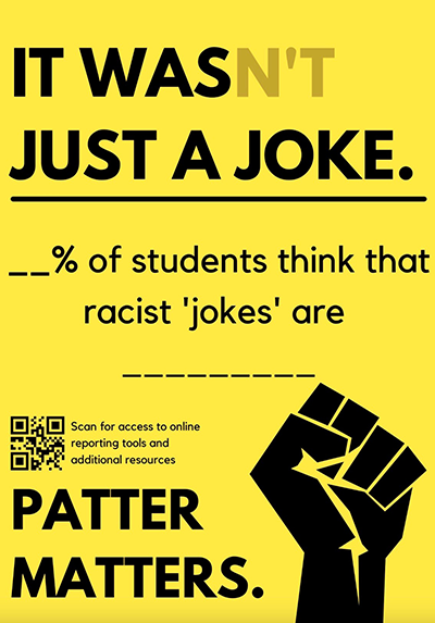Image: Student poster concept from the Social Marketing programme: 'Patter matters' (Used with permission).