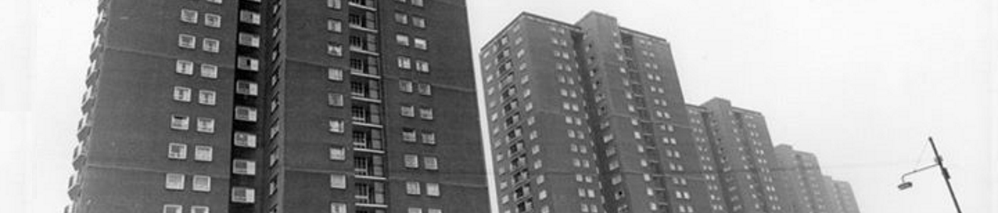 Mitchellhill flats (late 1970s), Castlemilk History facebook page by Jim Richardson