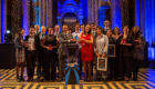 Hua Wang and Sofia Sandalli (far left) stood amongst Prize Winners at Converge 2022 awards ceremony