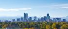 Panoramic view of Denver skyline at noon