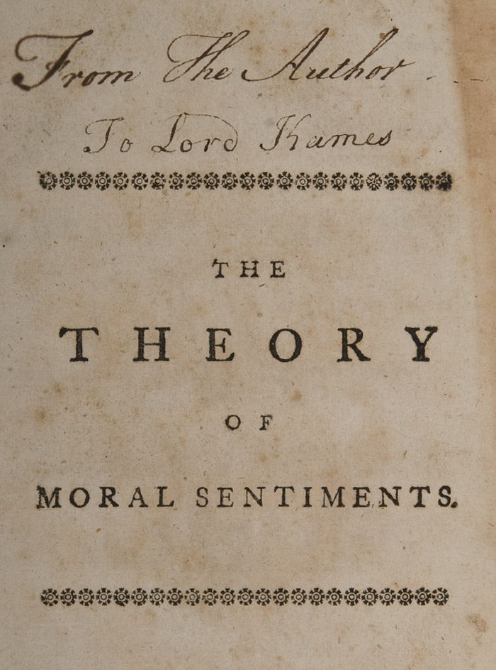 title page from Theory of Moral Sentiments