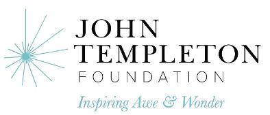 Logo with a small circle with spokes of growing length radiating from it and the words ' The John Templeton Foundation. Inspiring Awe and Wonder'