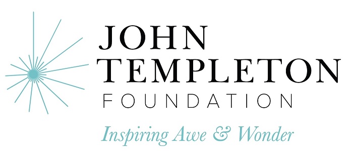 Logo with a small circle with spokes of growing length radiating from it and the words ' The John Templeton Foundation. Inspiring Awe and Wonder'