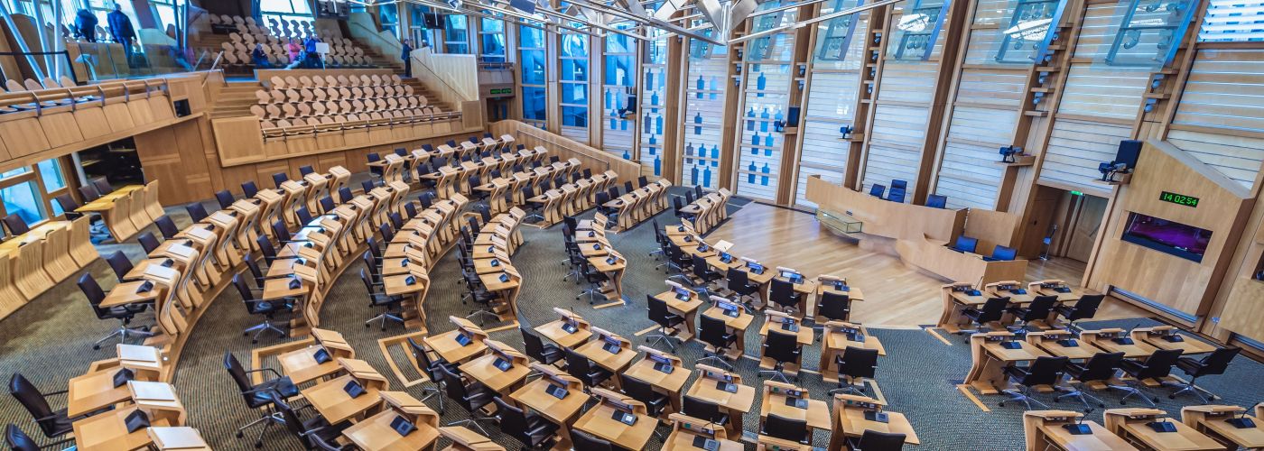 Interior of the Scottish parliament