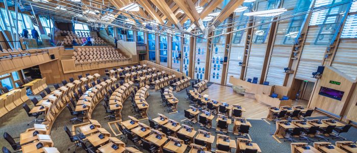 Interior of the Scottish parliament