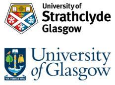 Universities fo Strathclyde and Glasgow logos