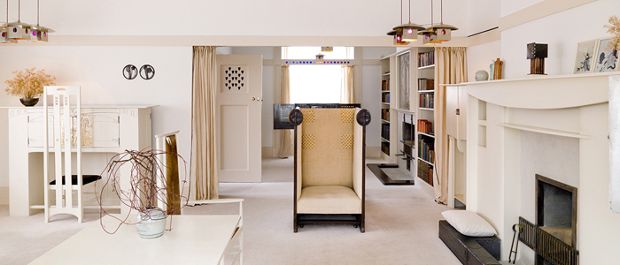 Furniture in the Mackintosh House drawing room