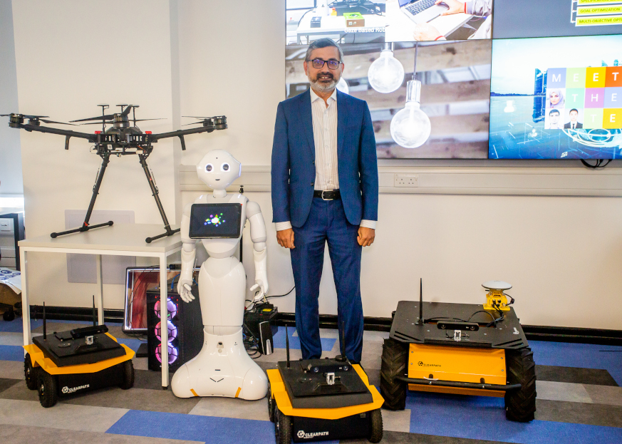 Professor Imran and the 5G robotics team