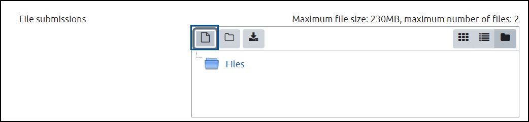 Select the File Picker Control in Moodle