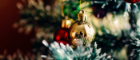 Christmas banner image of Christmas decorations on a tree