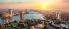 Panorama of Cairo cityscape taken during the sunset from the famous Cairo tower, Cairo, Egypt