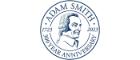 AS300 tercentenary badge - Adam Smith outline in a circle with blue on white