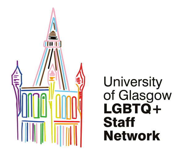 University tower in progressive flag colours