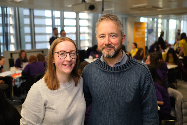 Professor Quintin Cutts of the School of Computing Science and Toni Scullion of dressCode and STACS