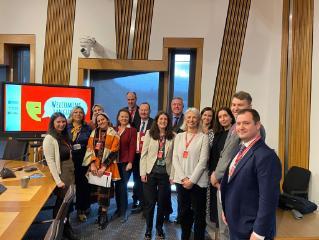 Group image at the Sottish Parliament