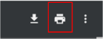 Screenshot highlighting the print icon on the PDF webviewer, which should be selected when downloading PDF documents from the Core HR System