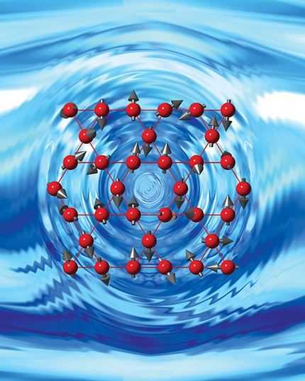 An artistic impression of a spin liquid