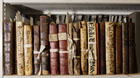 A shelf of books from the Cruickshank Collection
