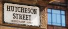 Street sign for Hutcheson Street, Merchant City in Glasgow. Source: It Wisnae Us: The Truth About Glasgow and Slavery https://it.wisnae.us/