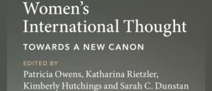 Women’s International Thought: Towards a New Canon