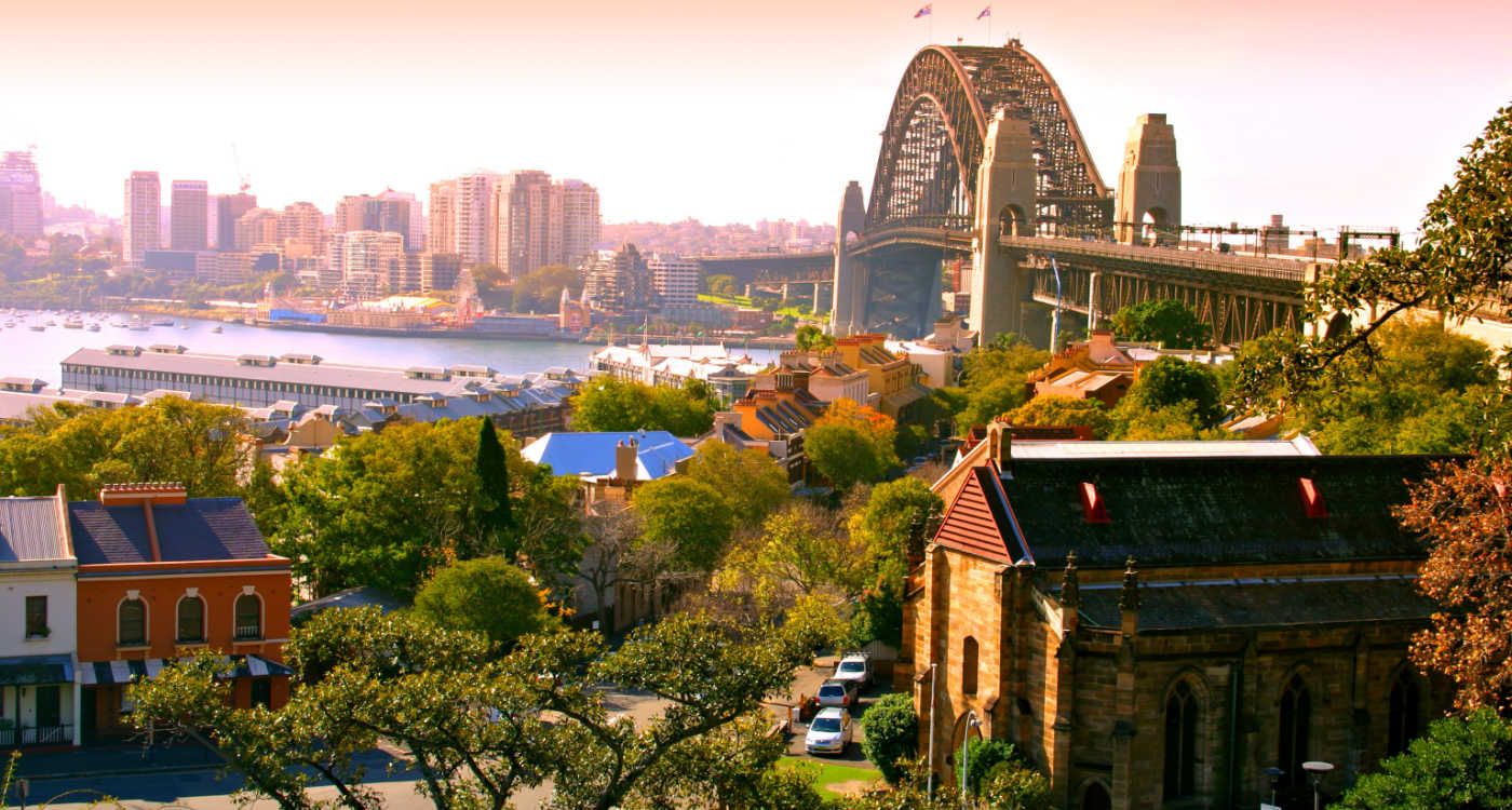 Historic building and architecture of the Sydney Observatory with Sydney Harbour in the background [photo: Shutterstock]