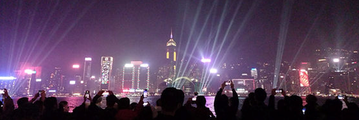 Lightshow in Hong Kong