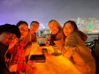 Group of students who study abroad in Hong Kong celebrating Lunar New Year