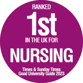 Subject ranking Nursing 1st