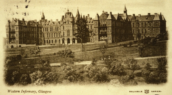 Western Infirmary 19th Century  courtesy of Medical Illustration Services Glasgow Royal Infirmary