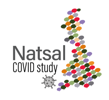 Natsal COVID study logo featuring a map of the UK represented by coloured dots