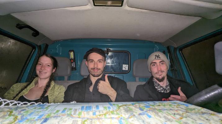 3 Students in a Camper van