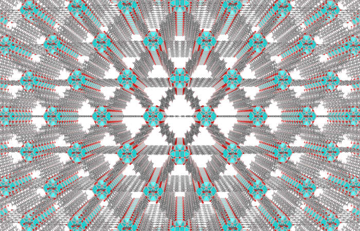 Chemical structure of a metal-organic framework from a depth perspective