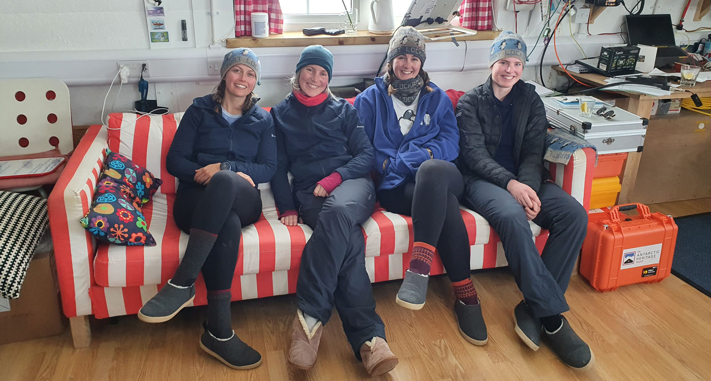 Mairi Hilton and the team in Antarctica